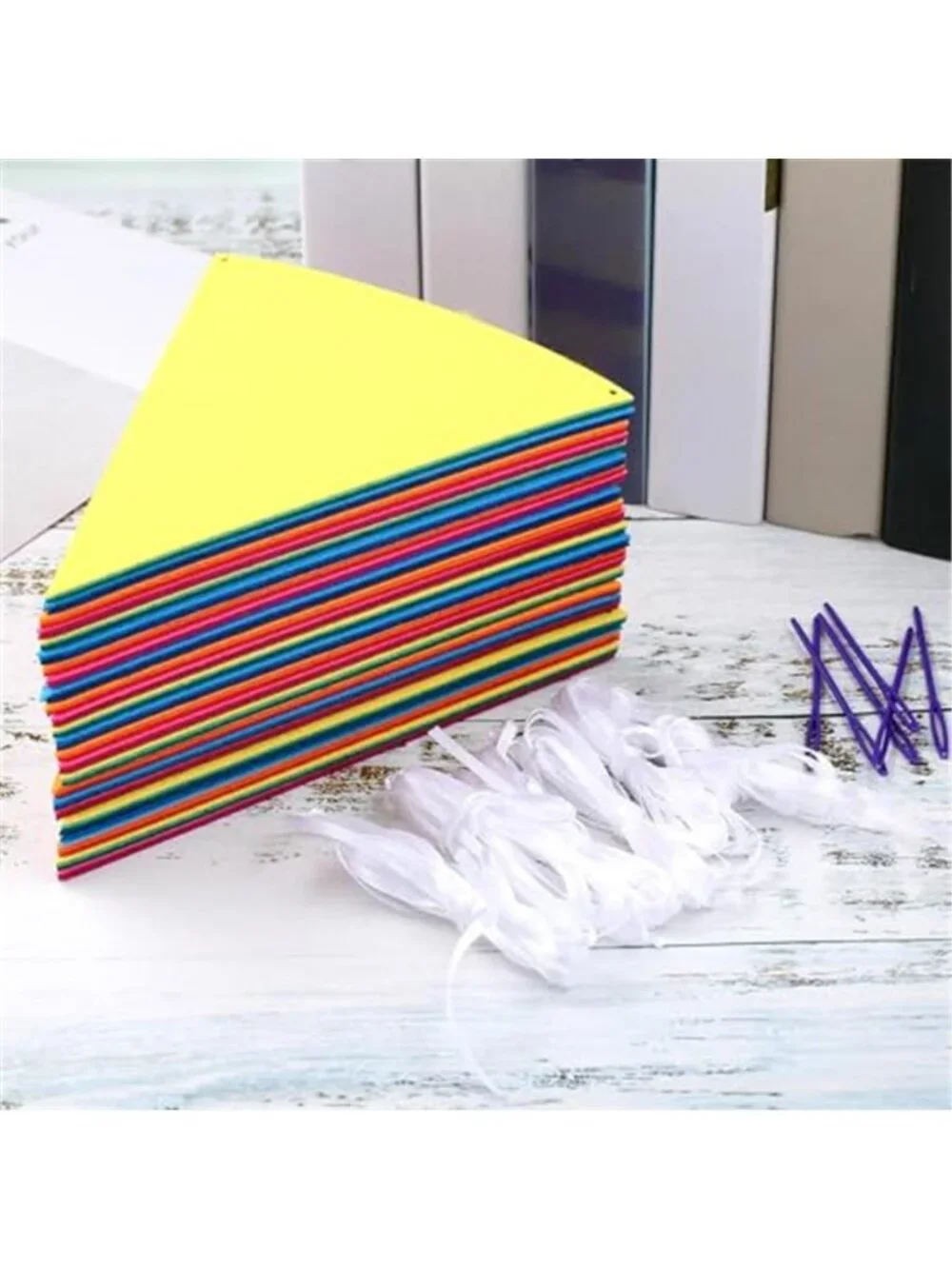 Rainbow Pennant Banner Flags Garland Birthday Party Carnival Decoration 6 Pack
